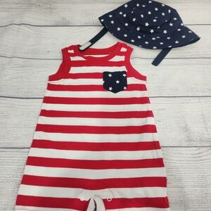 The Children's Place Red and White Patriotic Bodysuit